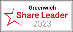 greenwich share leader 2023 logo  