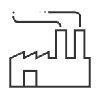 A symbol illustrating manufacturing and industrial sectors. A symbol illustrating manufacturing and industrial sectors.