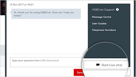 hsbc live chat example 
