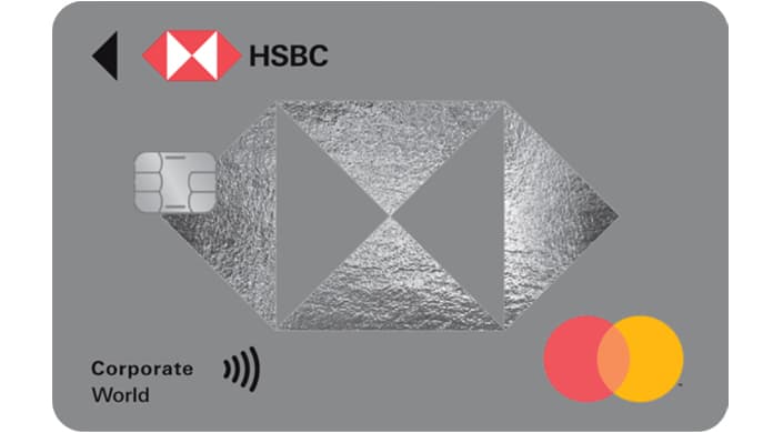 HSBC Corporate Card showcasing financial services